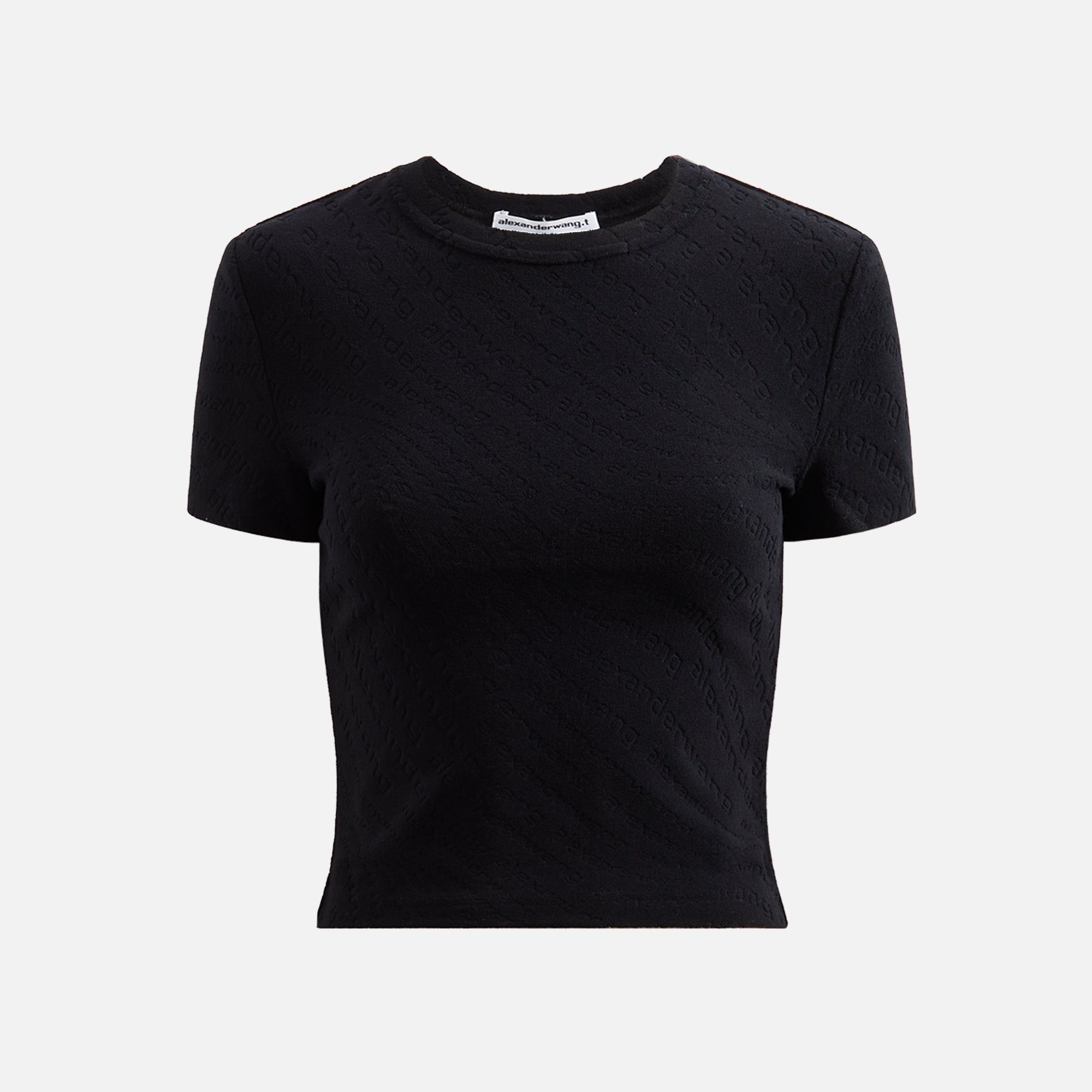 T by Alexander Wang Crew Neck Short Sleeve Baby Tee - Black sold by Kith
