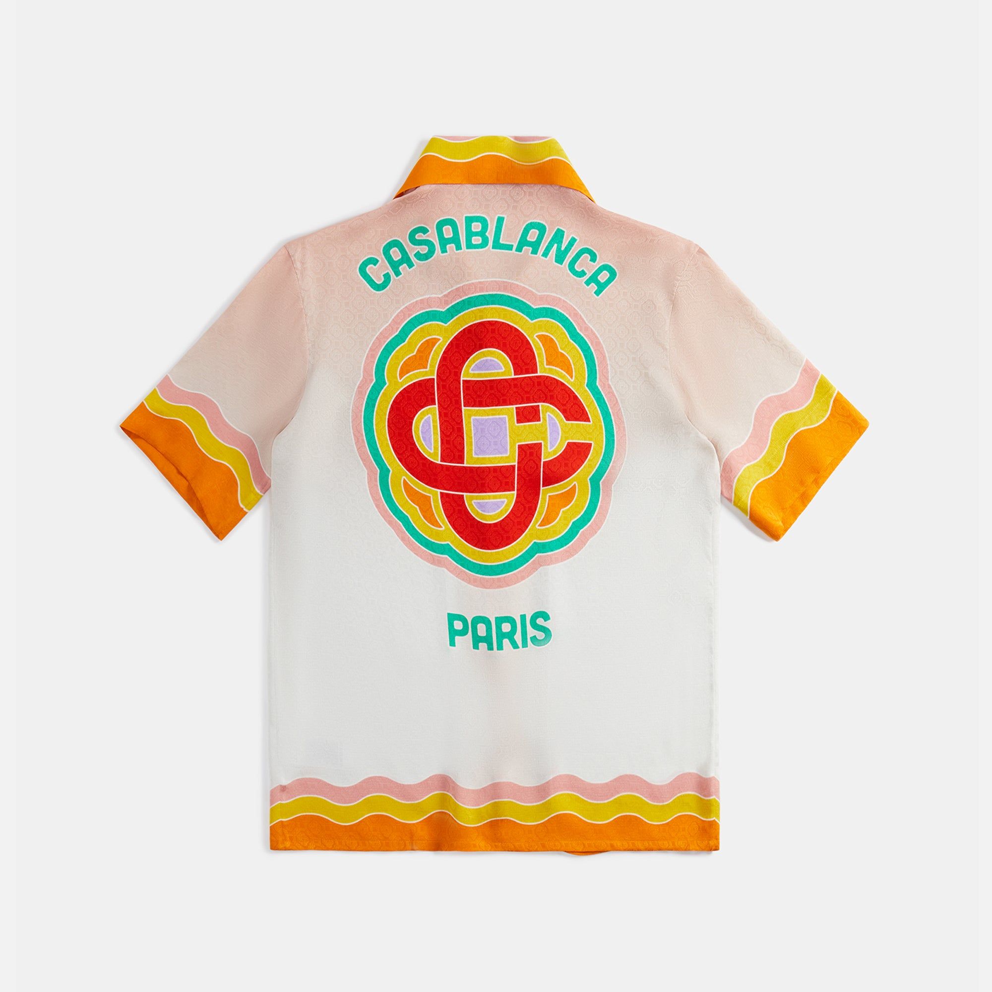 Casablanca Rainbow Monogram Cuban Collar Printed Silk - Multicolour sold by Kith product image thumbnail 2