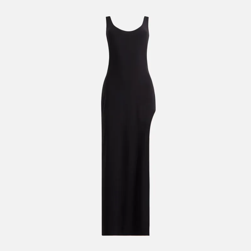 Norma Kamali Marissa Wide Slit Gown - Black sold by Kith