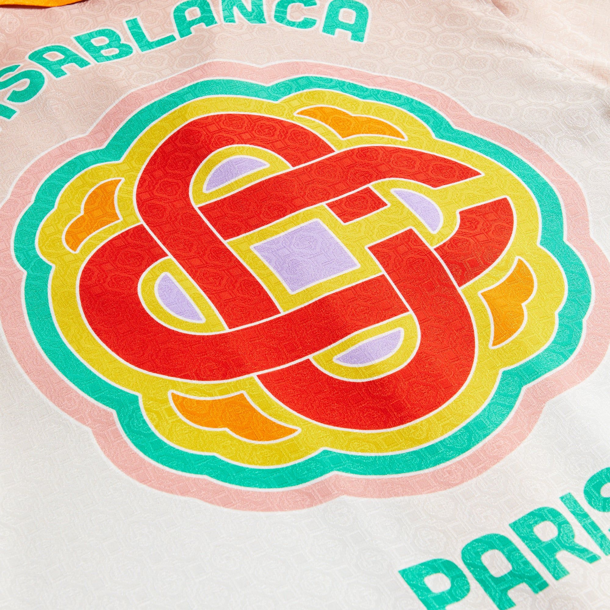 Casablanca Rainbow Monogram Cuban Collar Printed Silk - Multicolour sold by Kith product image thumbnail 5