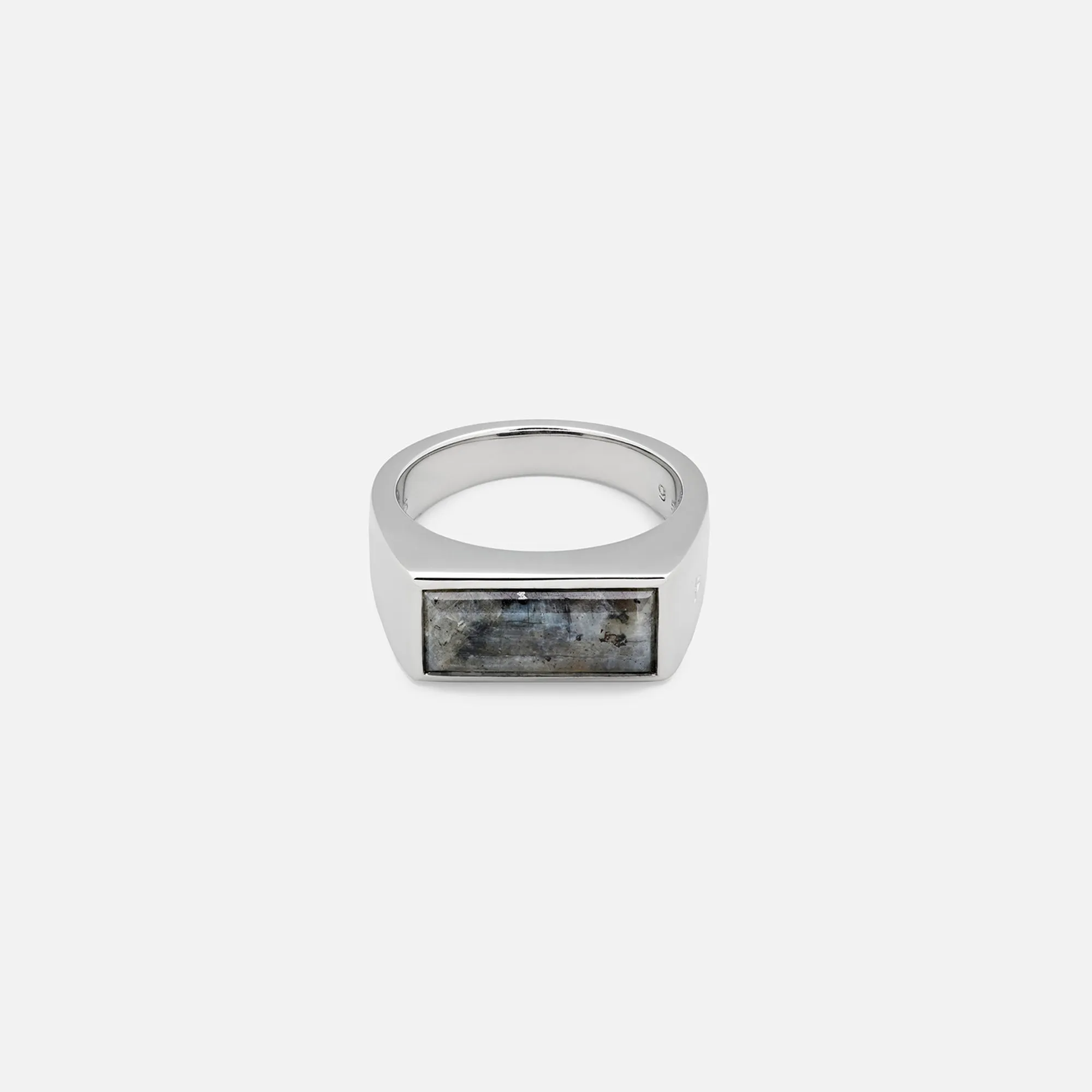 Tom Wood Peaky Ring Larvikite - Silver sold by Kith