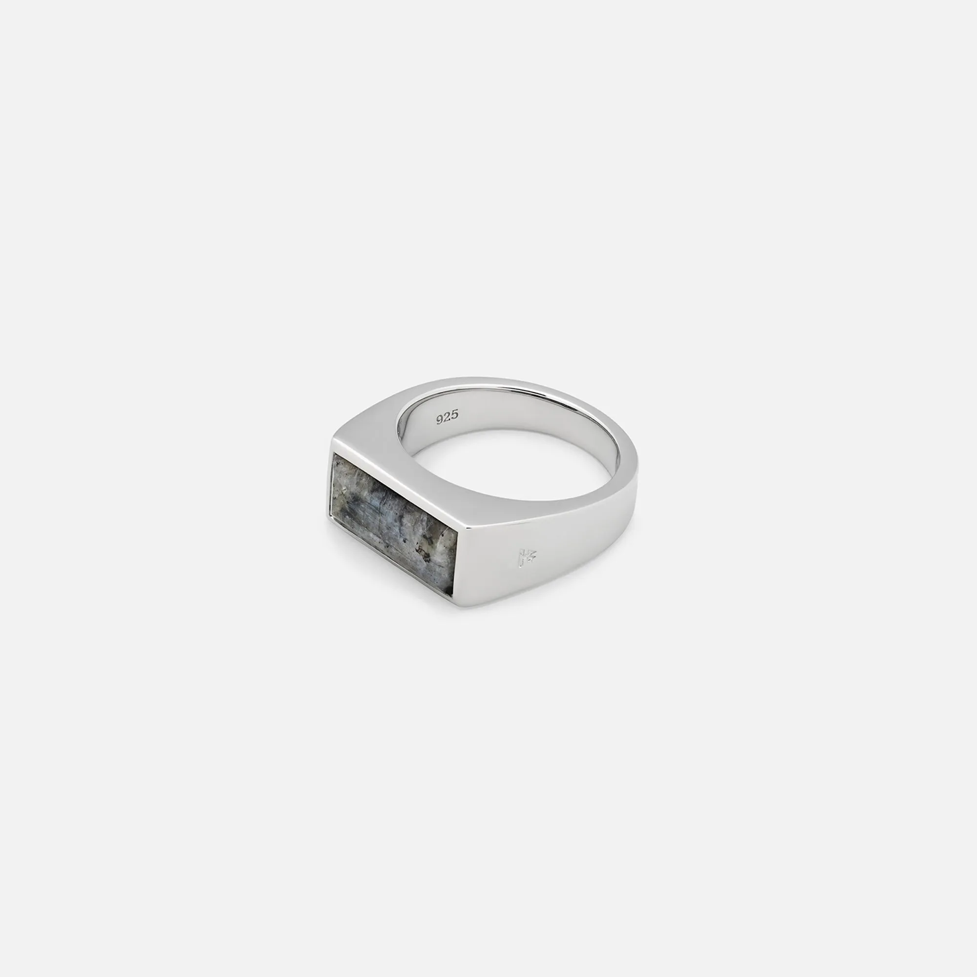 Tom Wood Peaky Ring Larvikite - Silver sold by Kith product image thumbnail 2