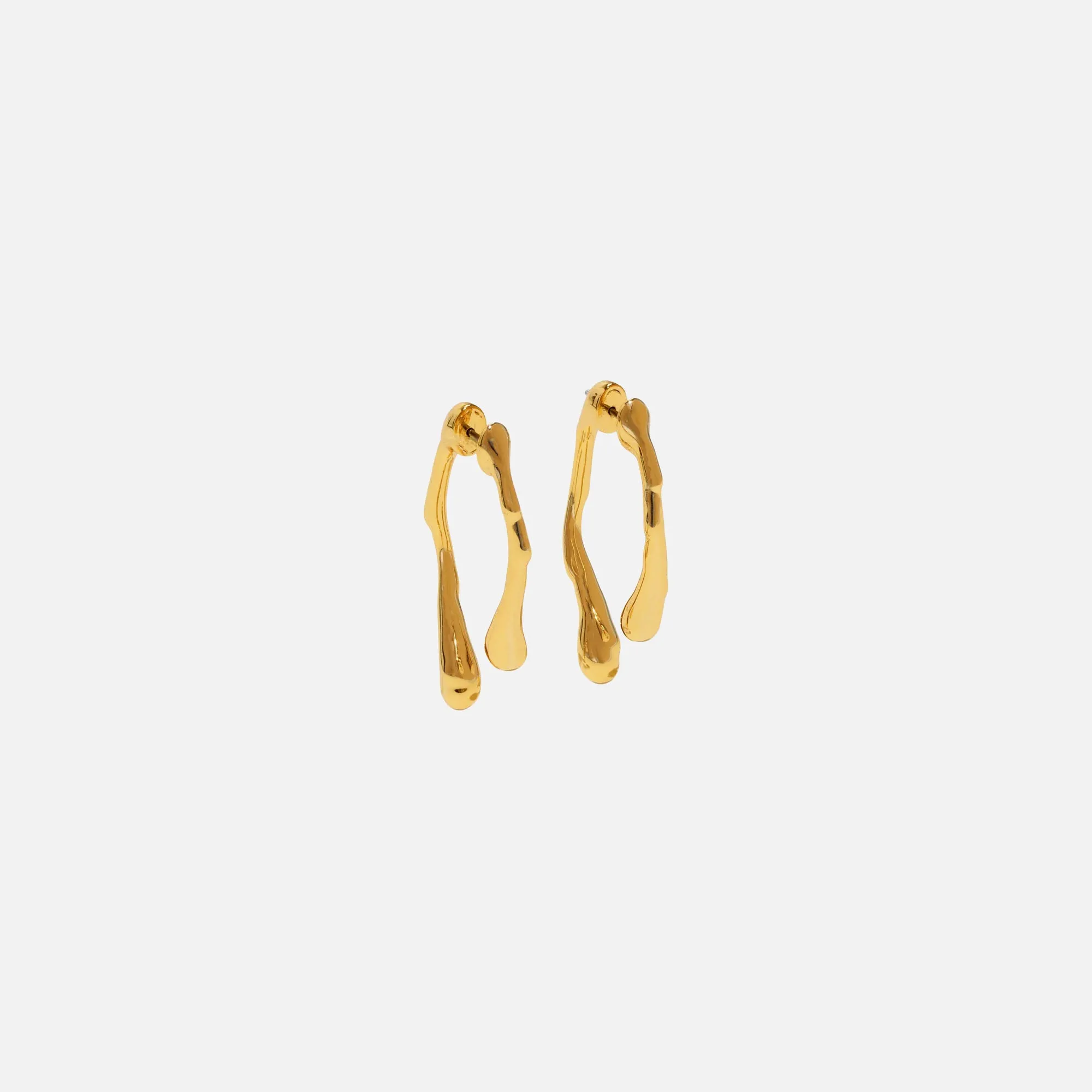 Alexis Bittar Drippy Front Back Post Earrings - Gold sold by Kith