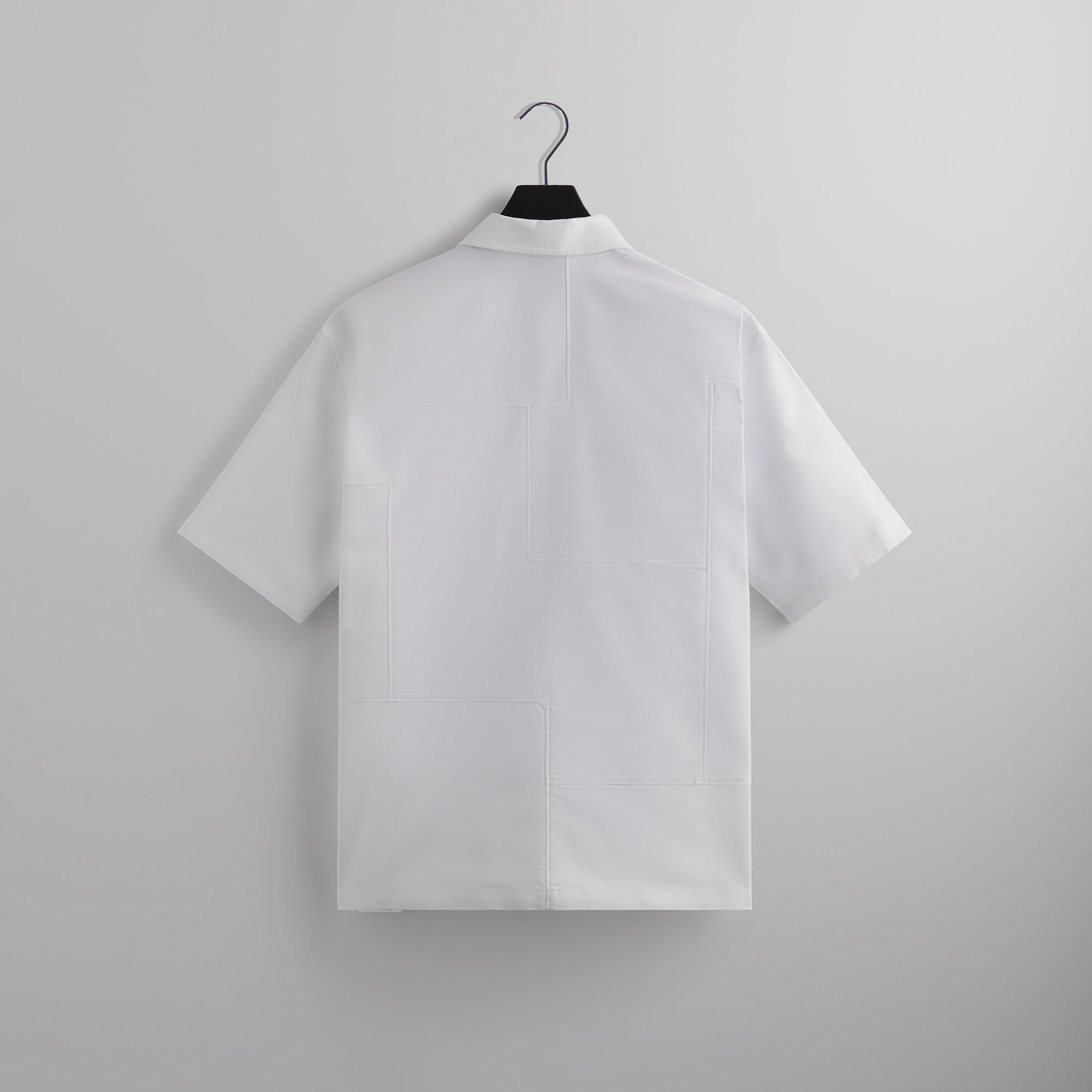 Kith Clayton Boxy Collared Overshirt - White | Parallel