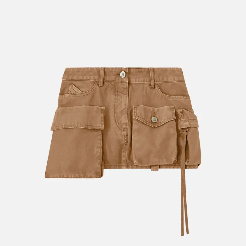 The Attico Mini Skirt - Cachi sold by Kith