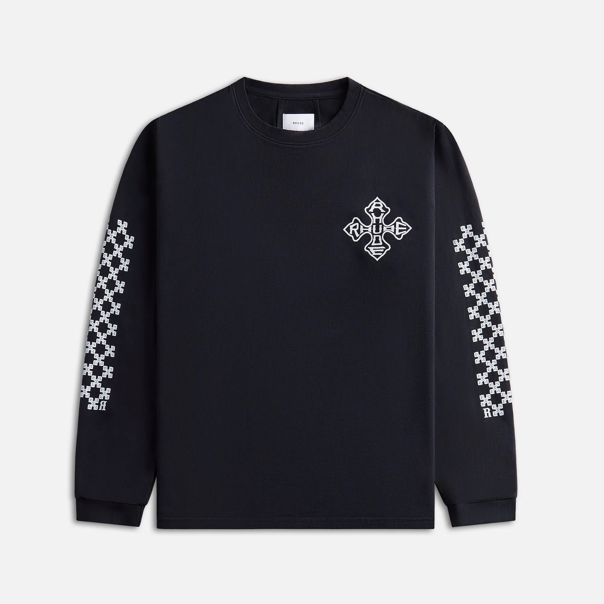 Rhude Cross Long Sleeves Tee - Vintage Black sold by Kith