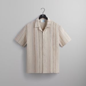 Kith Multi Stitch Thompson Camp Collar Shirt - Sandrift sold by Kith