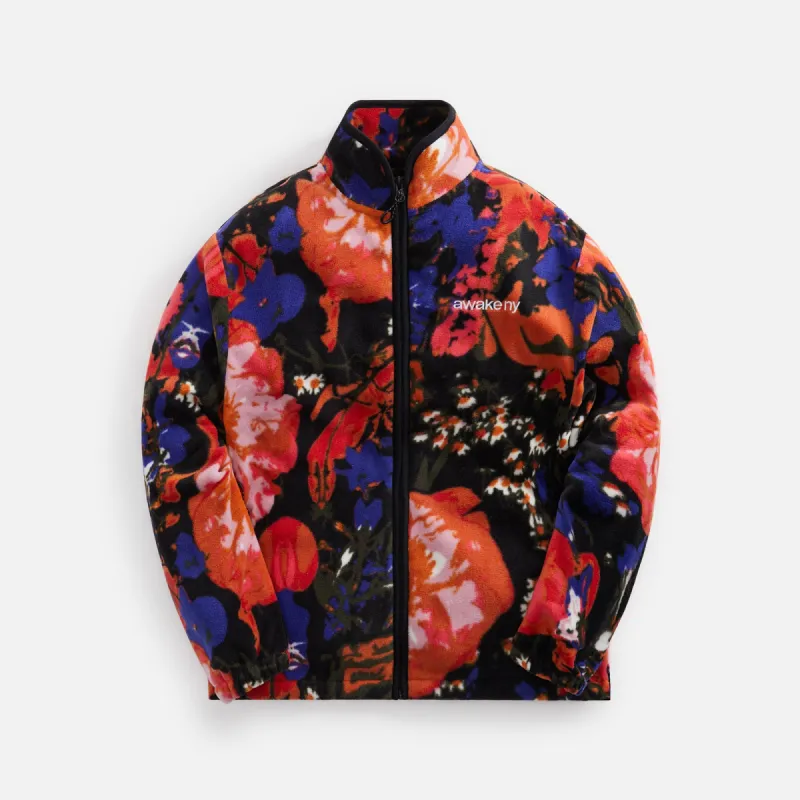Awake NY Fleece Floral Jacket - Multi made by Kith