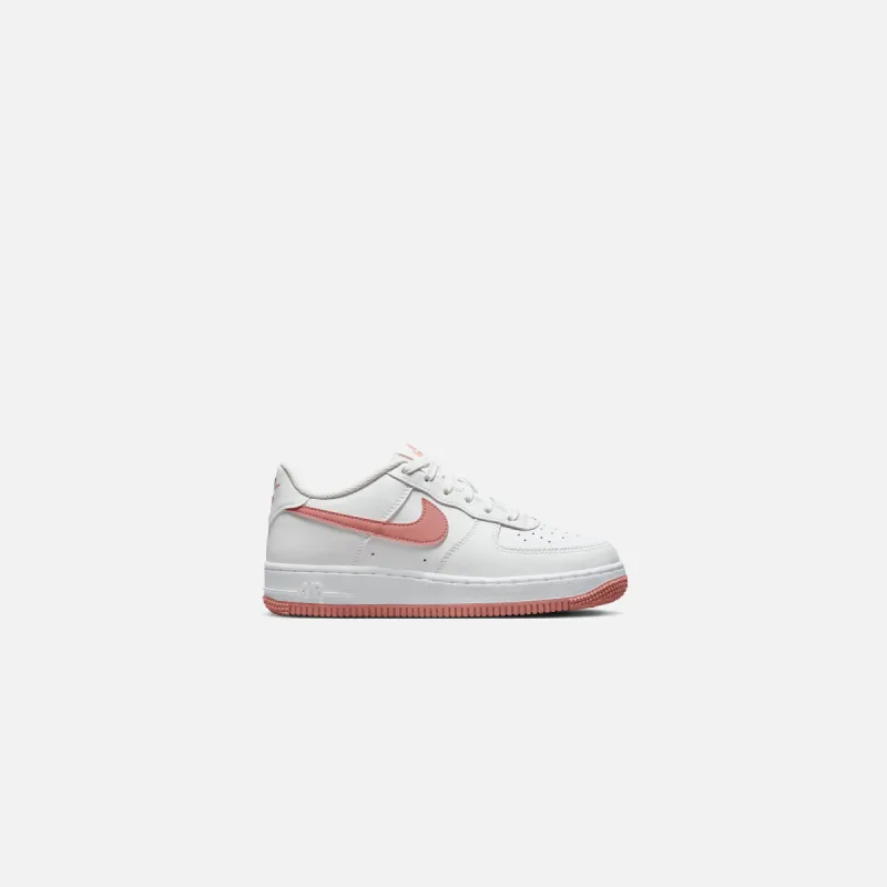 Nike GS Air Force 1 - Summit White / Red Stardust / White sold by Kith