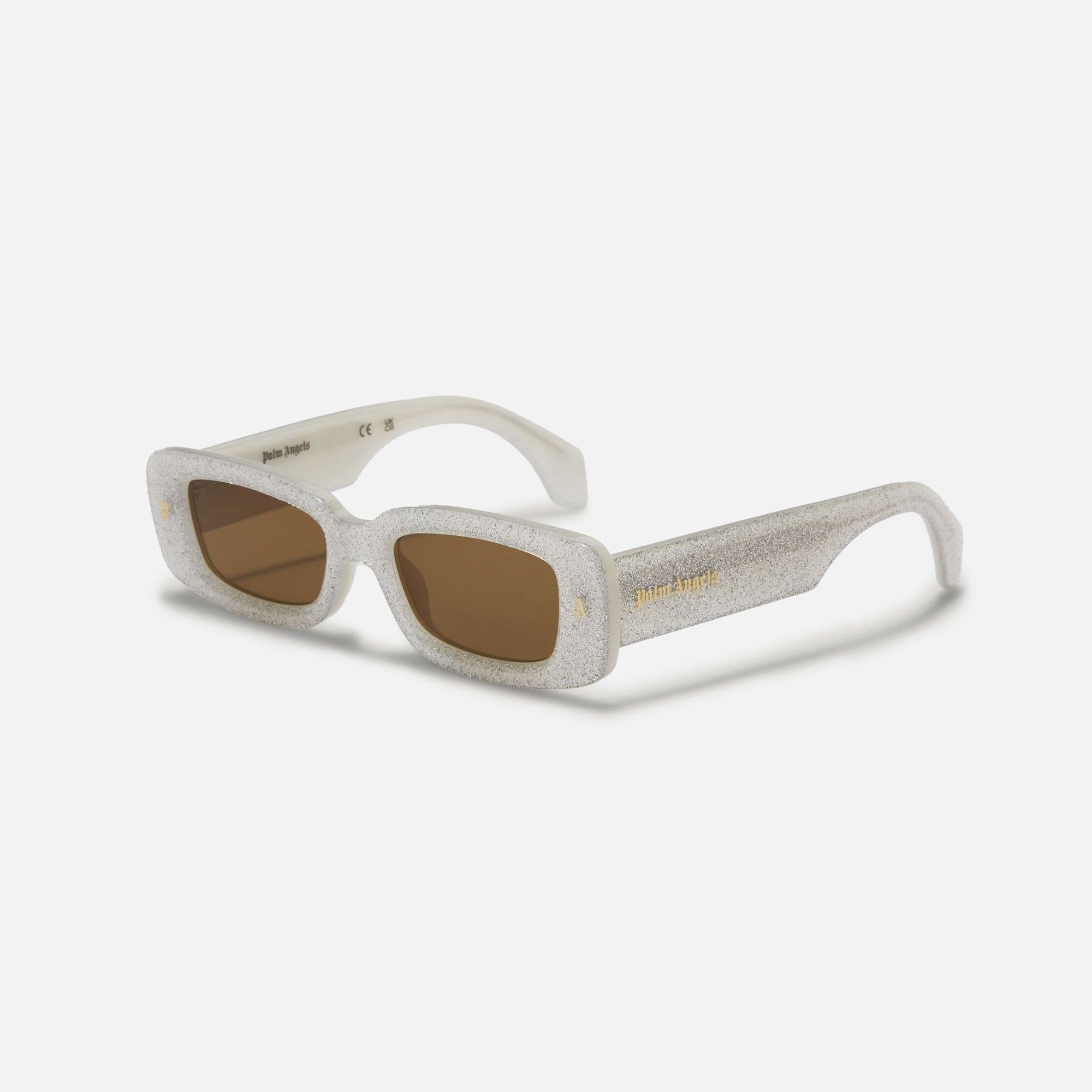 Palm Angels\' \'Lala\' rectangular glitter sunglasses Palm Angels Lala Rectangle-Frame Sunglasses Black Men main image 3