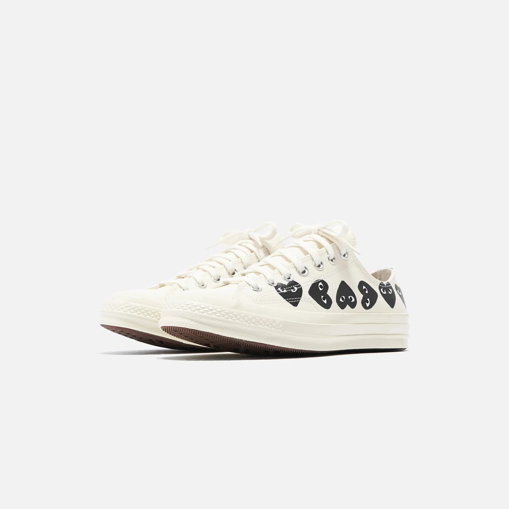 Comme Des Garçons Play x Converse Multi Heart Low Top - Beige / Black sold by Kith product image thumbnail 2