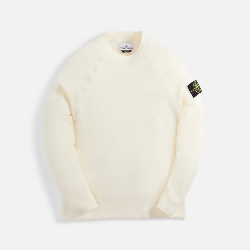 Stone Island Soft Cotton Gauzed Effect Sweater - Natural sold by Kith