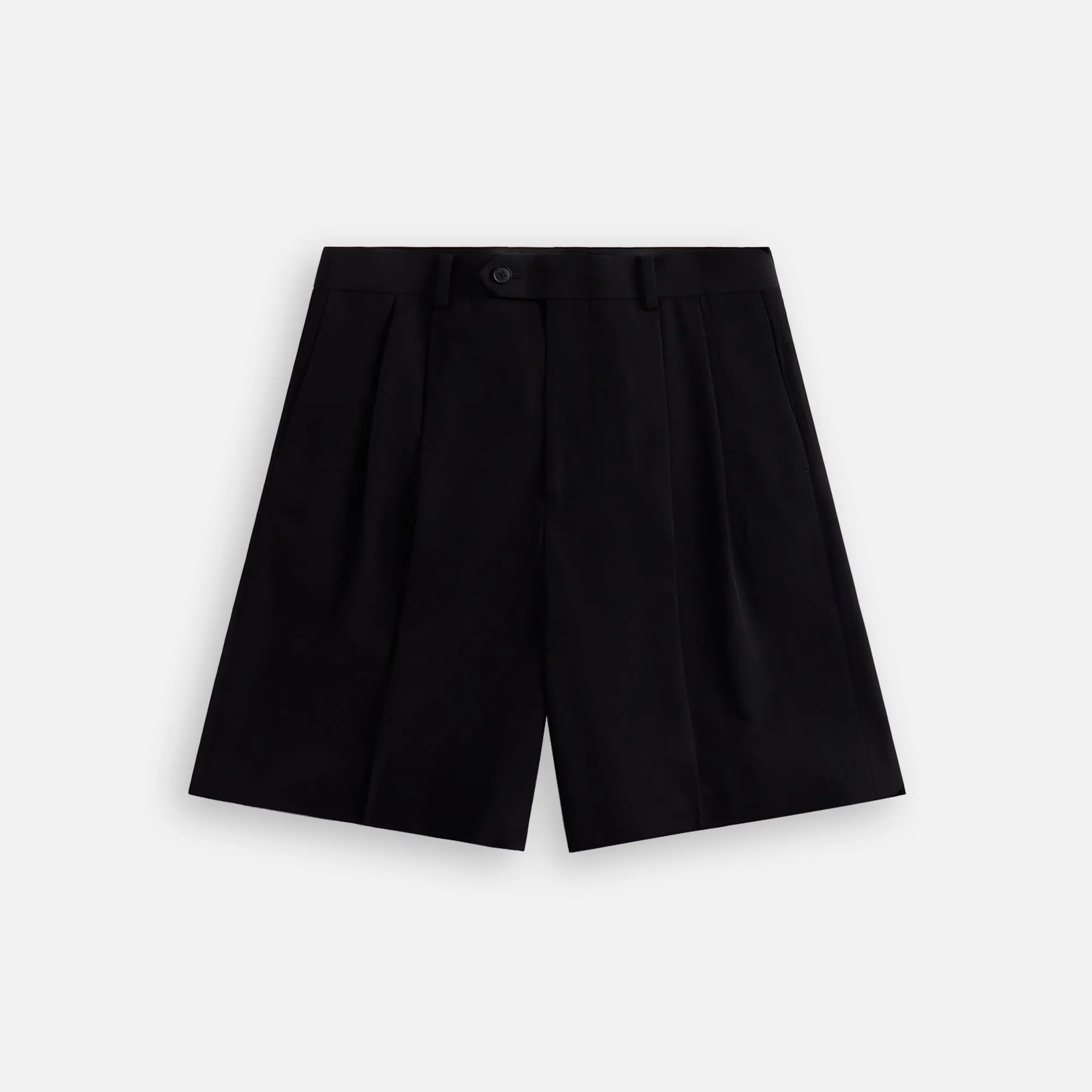 Auralee Light Wool Max Gabardine Shorts - Top Black sold by Kith