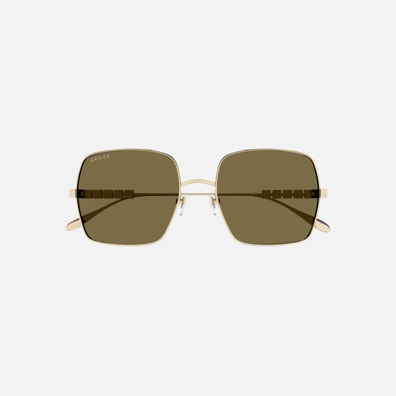 Gucci Metal Square Frames - Brown Gold made by Gucci
