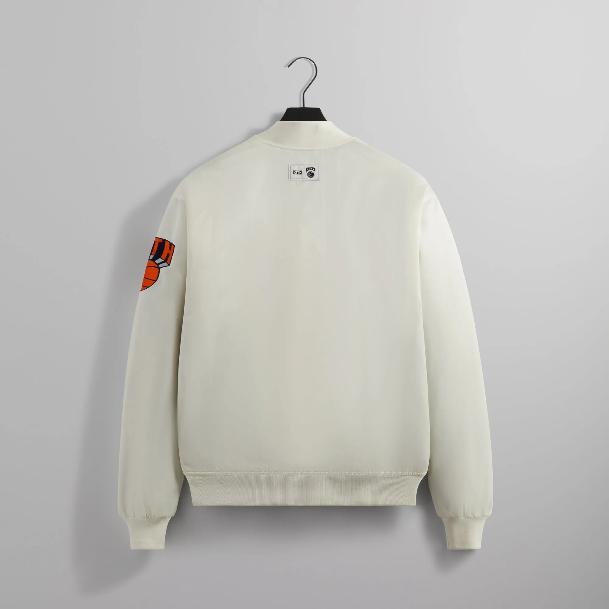 Kith for the New York Knicks Pinstripe Satin Bomber Jacket - Silk sold by Kith product image thumbnail 2