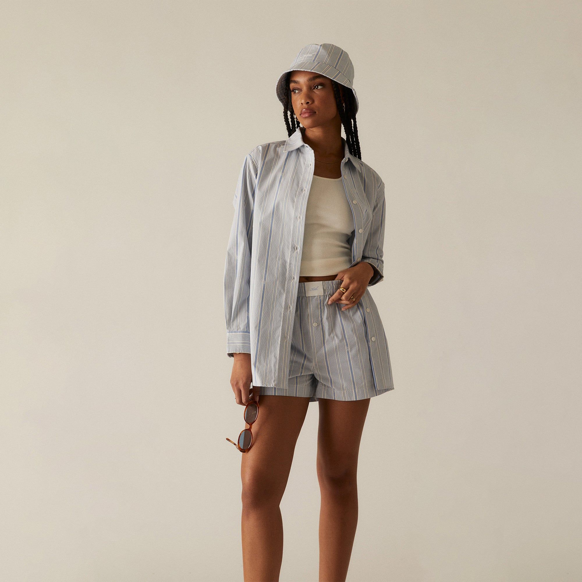 パンツ kith Women Ida Logo Stripe Boxer Short Kith Women Ida Logo Stripe Boxer Short - Orbit | Parallel