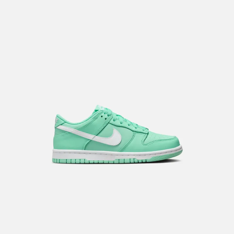 Nike GS Dunk Low - Emerald Rise / White sold by Kith