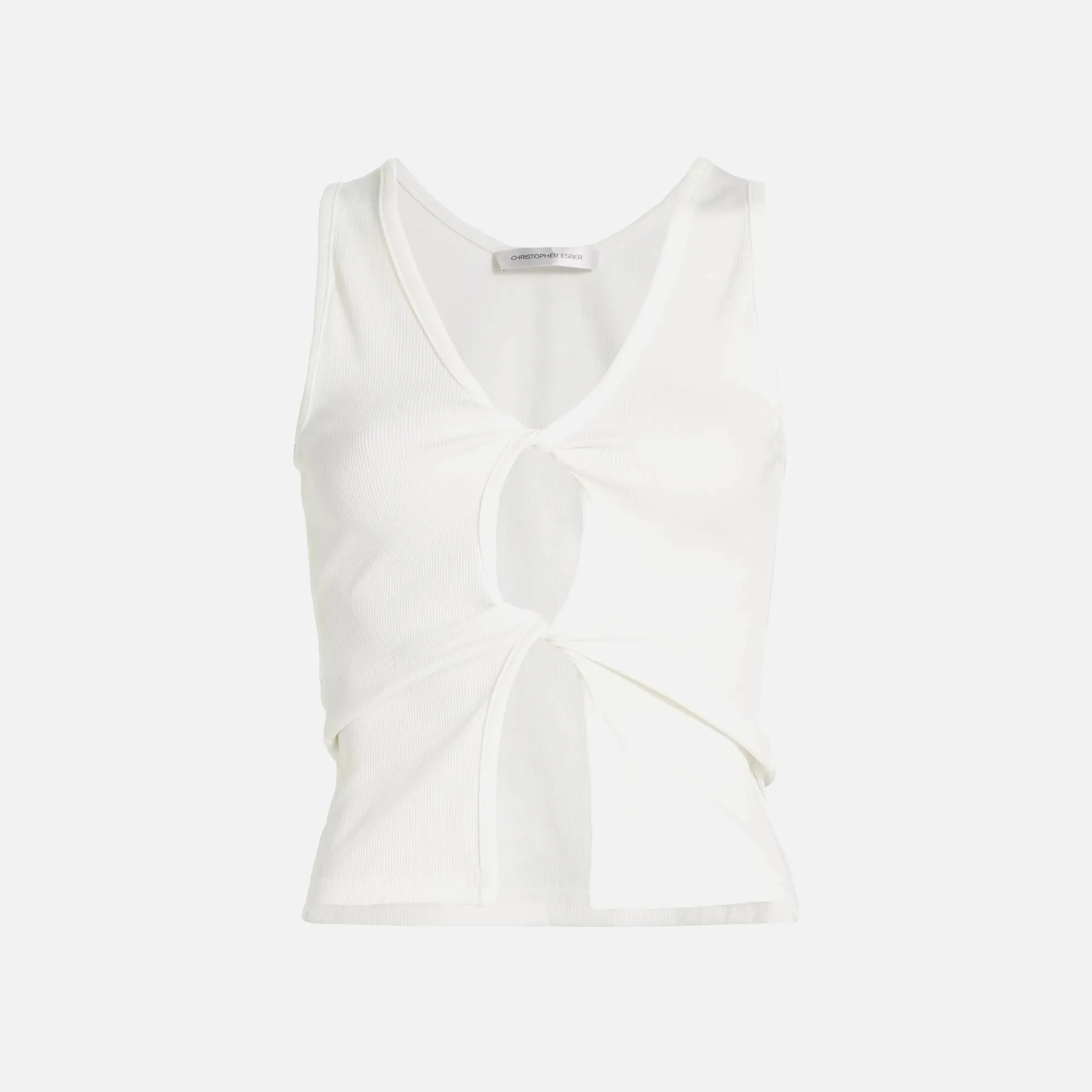 Christopher Esber Open Twist Tank - White sold by Kith