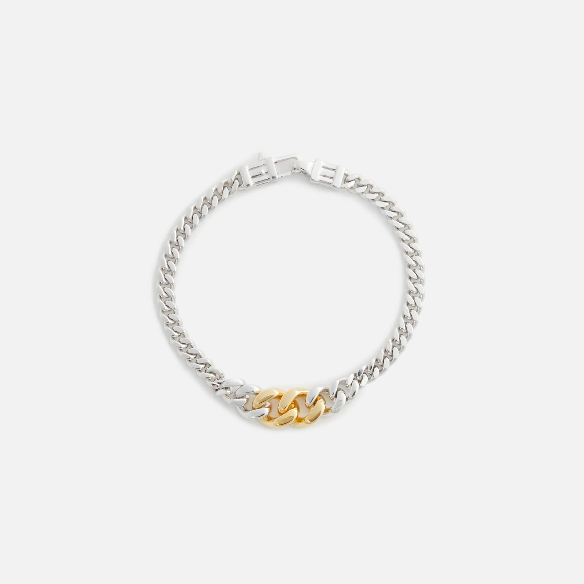 Tom Wood Dean Bracelet Duo 7.0 - Silver / Gold sold by Kith