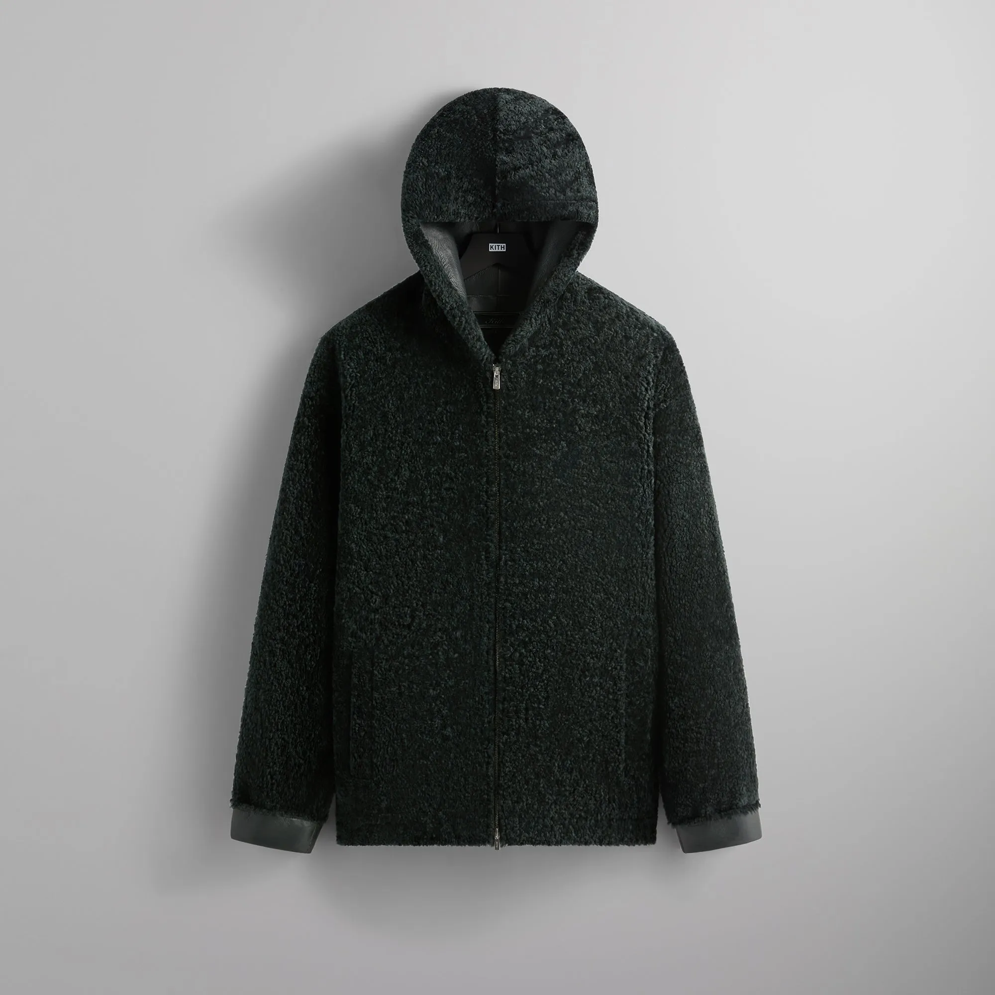 Kith Ryer Hooded Shearling Jacket - Stadium sold by Kith