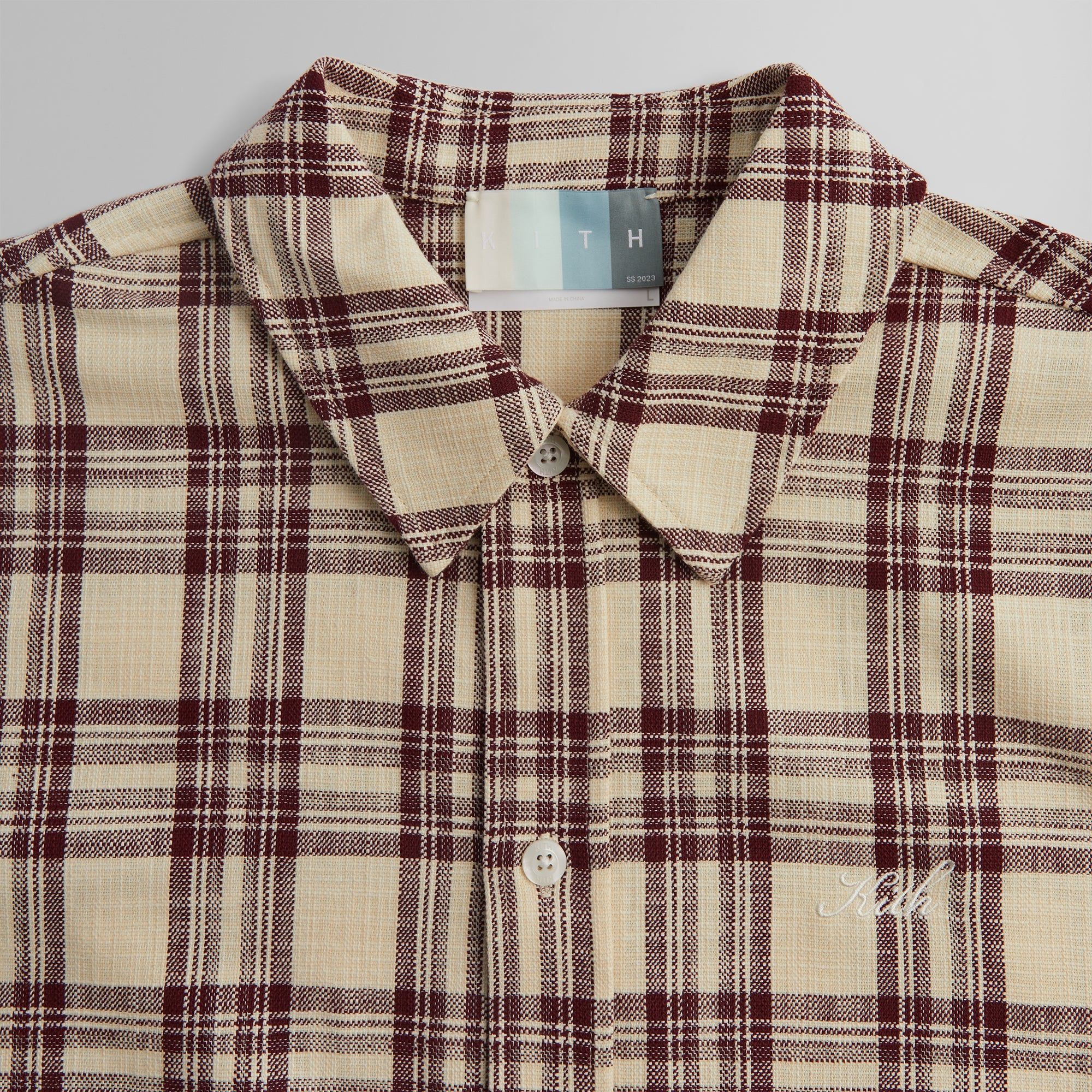 Kith L/S Boxy Collared Overshirt - Magma sold by Kith product image thumbnail 4