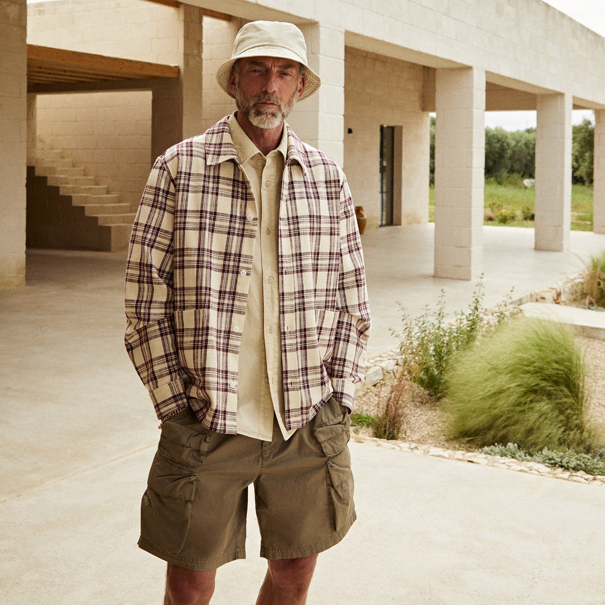 Kith L/S Boxy Collared Overshirt - Magma sold by Kith product image thumbnail 2