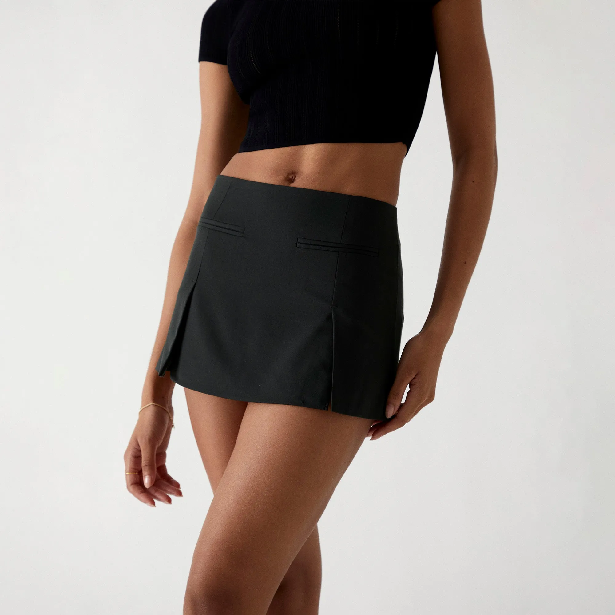 Kith Women Aster Tailored Mini Skirt - Taiga sold by Kith product image thumbnail 2