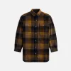 Rick Owens Oversized Outershirt - Honey Plaid sold by Kith