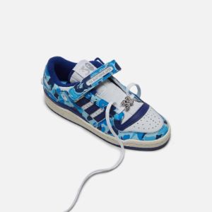adidas x Bape Forum Low 84 - Blue / White sold by Kith
