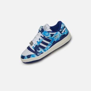 adidas x Bape Forum Low 84 - Blue / White sold by Kith