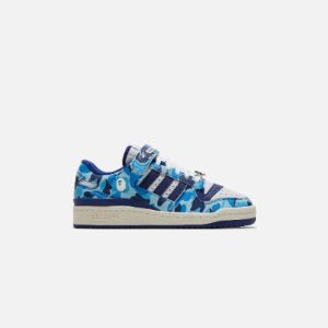 adidas x Bape Forum Low 84 - Blue / White sold by Kith