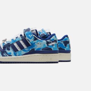 adidas x Bape Forum Low 84 - Blue / White sold by Kith