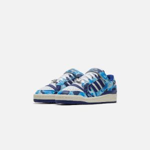 adidas x Bape Forum Low 84 - Blue / White sold by Kith