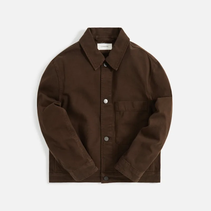 Lemaire Boxy Trucker Jacket - Espresso sold by Kith