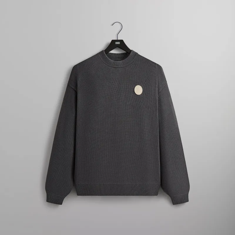 Kith Garment Dyed Lewis Sweater - Battleship sold by Kith