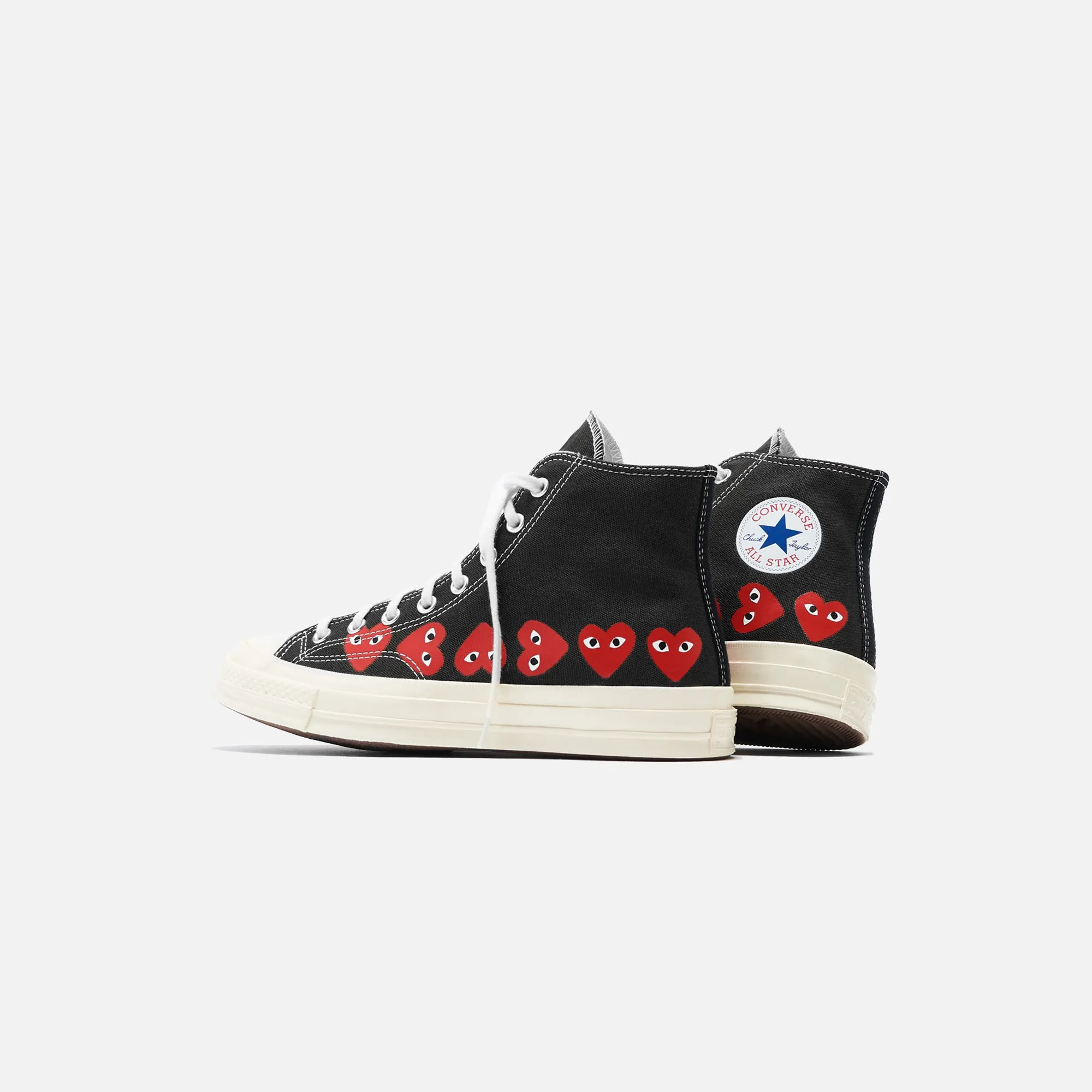 Comme Des Garçons Play x Converse Multi Heart High Top - Black / Red sold by Kith product image thumbnail 4