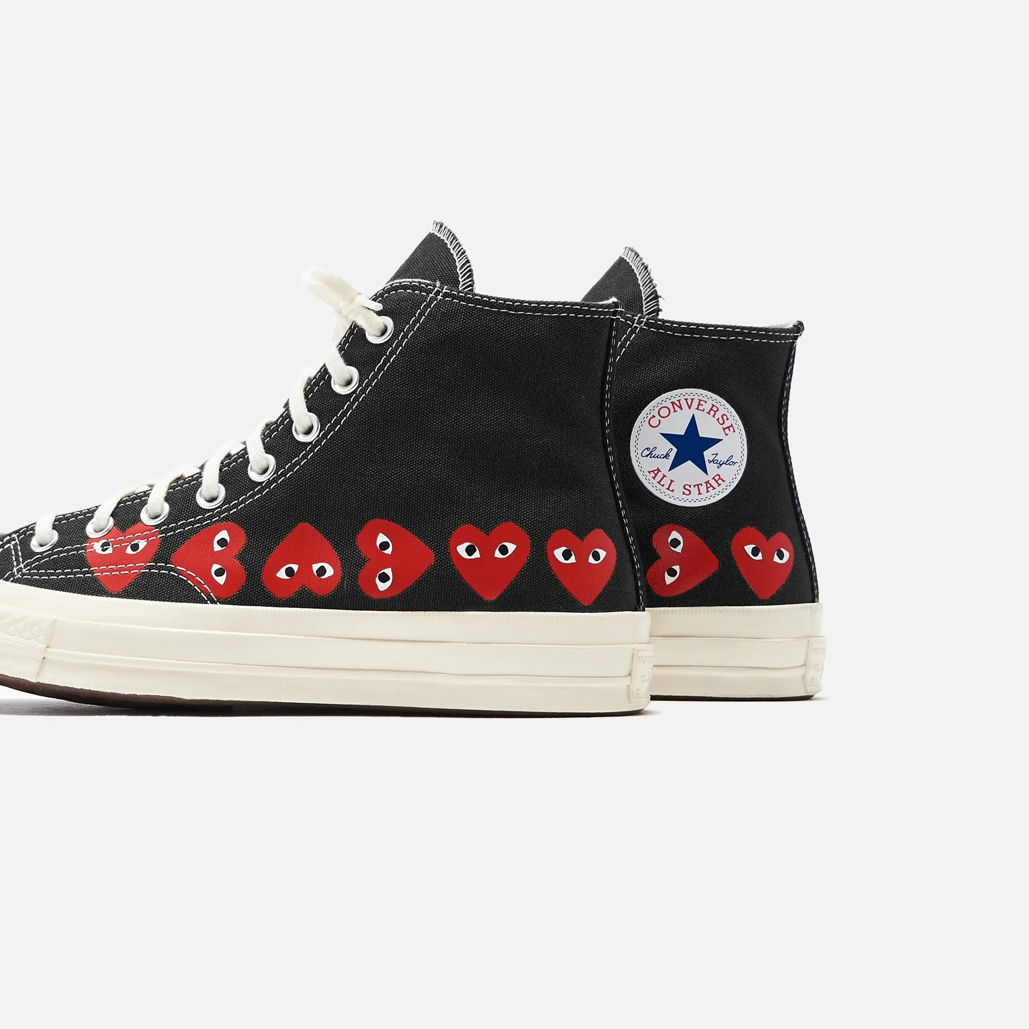 Comme Des Garçons Play x Converse Multi Heart High Top - Black / Red sold by Kith product image thumbnail 3