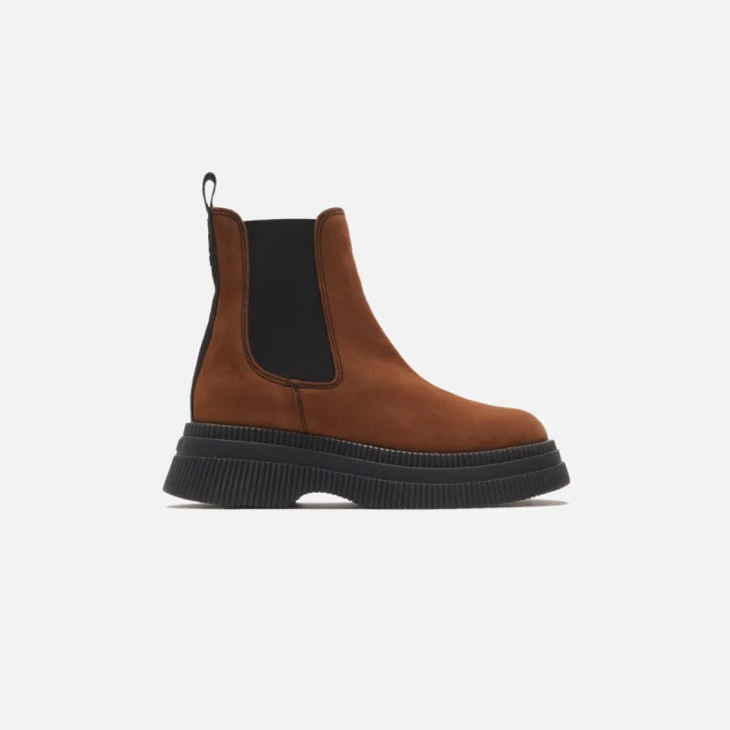 Ganni Creepers Chelsea Boot - Cognac sold by Kith
