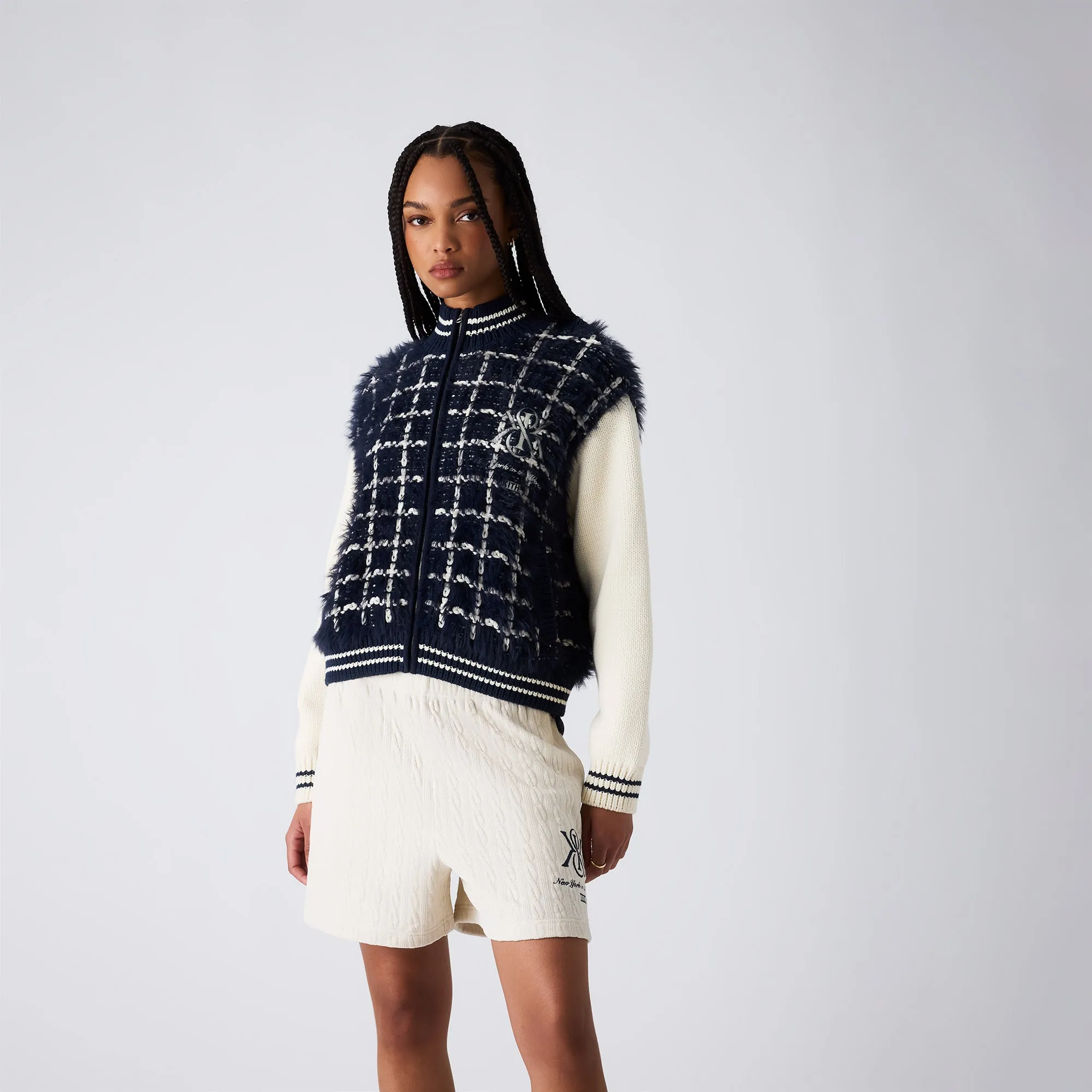 Kith Women Wyler Mohair Full Zip Sweater - Nocturnal sold by Kith product image thumbnail 2