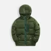 Stone Island Nylon Metal Garment Dyed Hooded Down Jacket - Olive sold by Kith