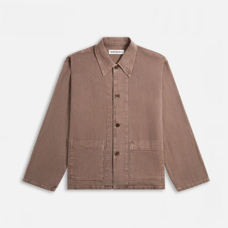 Our Legacy Haven Jacket - Brown Bohemian Sack Weave sold by Kith