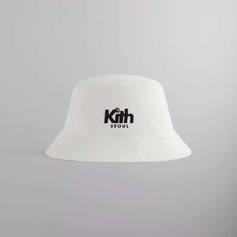 Kith Seoul Dawson Bucket Hat - White sold by Kith