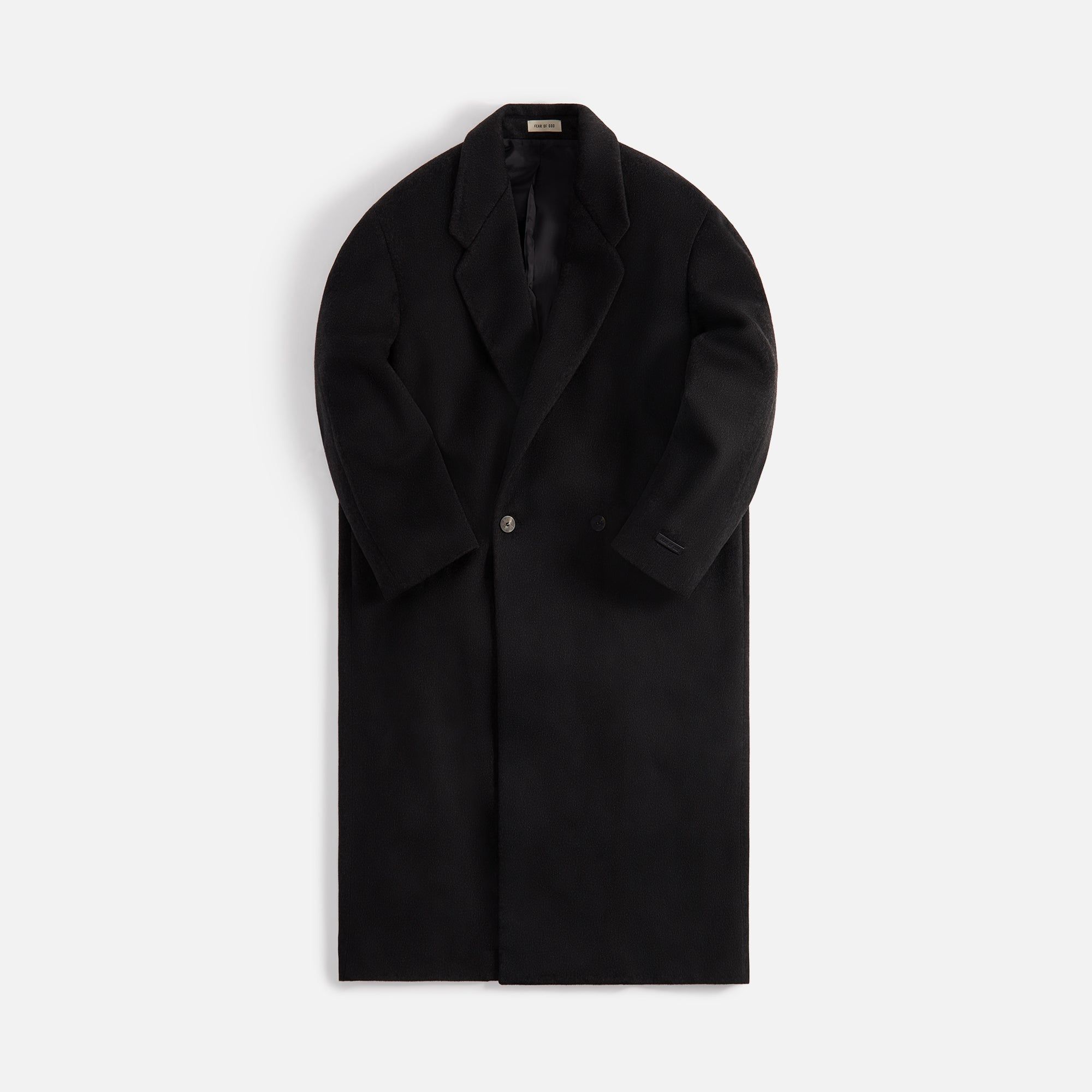 Fear of God Eternal Wool Overcoat - Black Heather sold by Kith