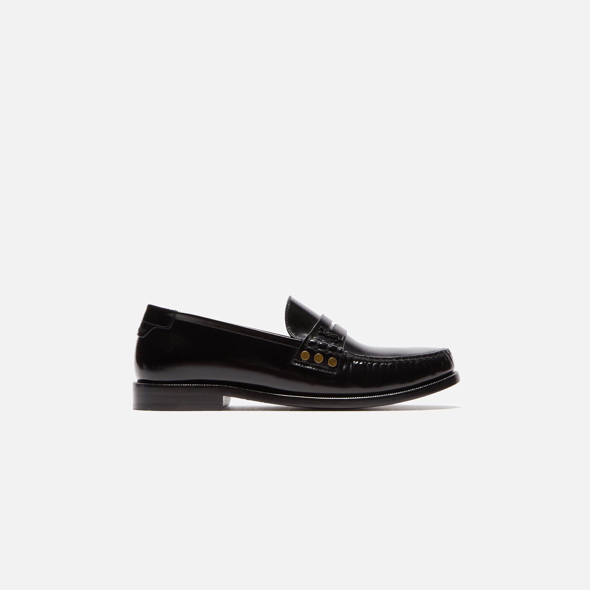 Saint Laurent Le Loafer 15 Plain Vamp Studs Master - Noir sold by Kith