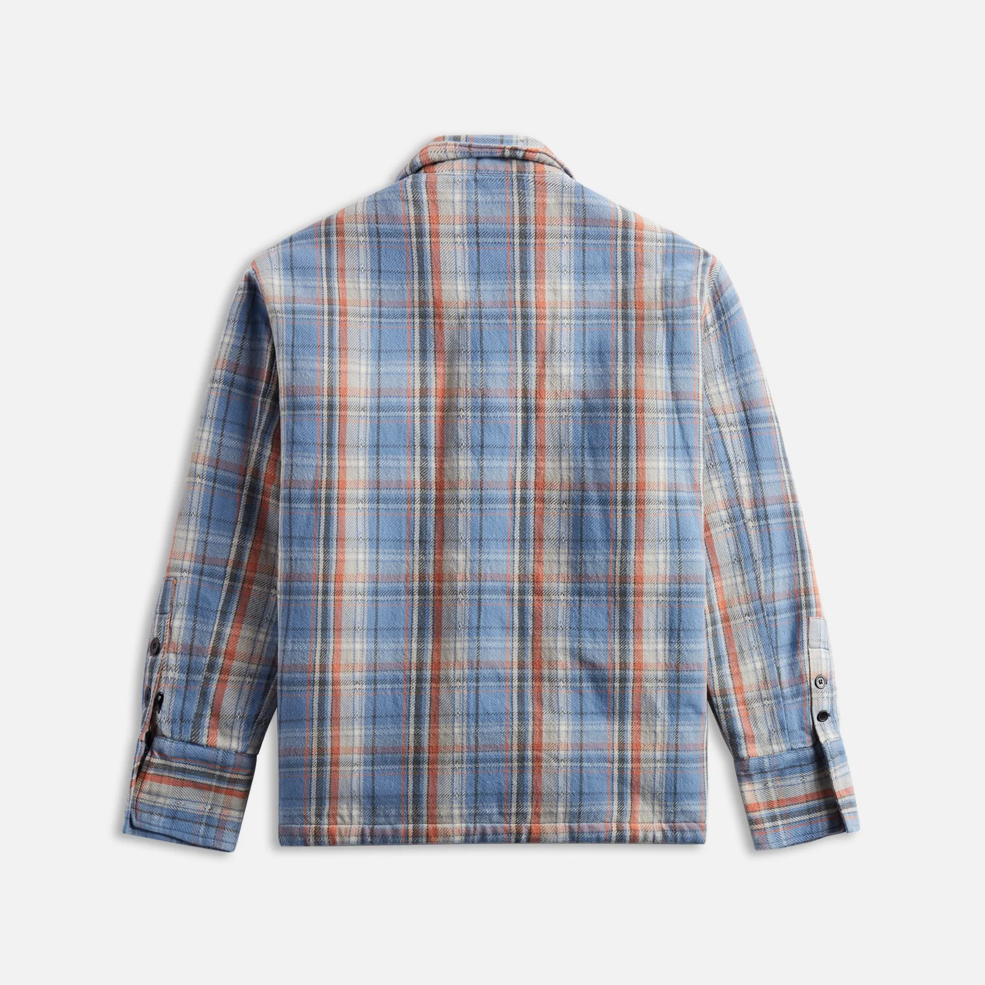 Greg Lauren Faded Blue Sherpa Lined Boxy - Faded Blue Plaid sold by Kith product image thumbnail 2