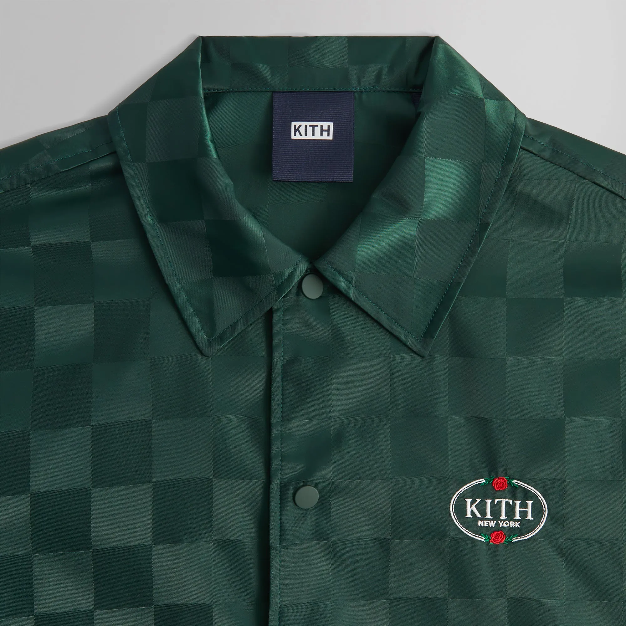 Kith Checkered Satin Reade Shirt - Stadium | Parallel