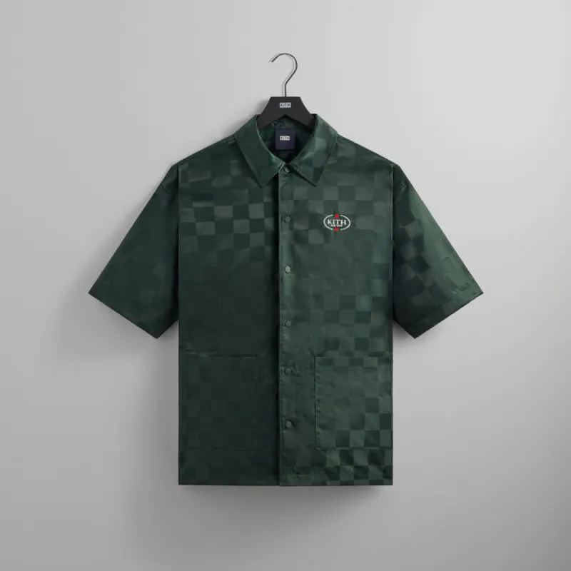 Kith Checkered Satin Reade Shirt - Stadium | Parallel