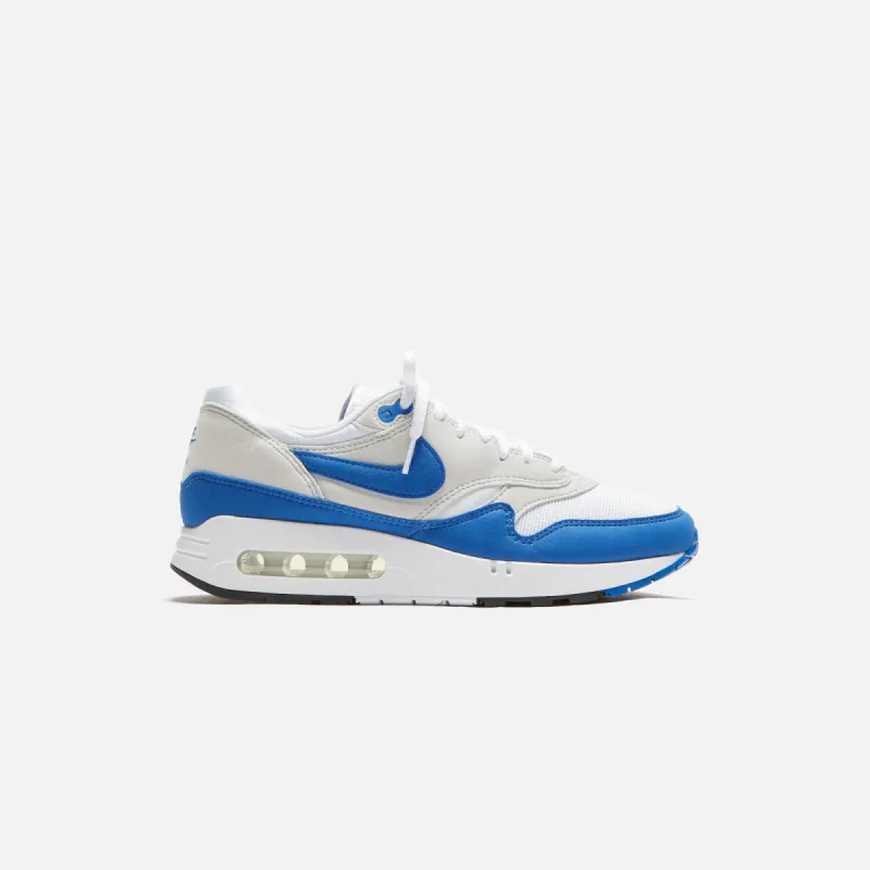Nike WMNS Air Max 1 '86 - White / Light Neutral Grey / Black / Royal Blue sold by Kith