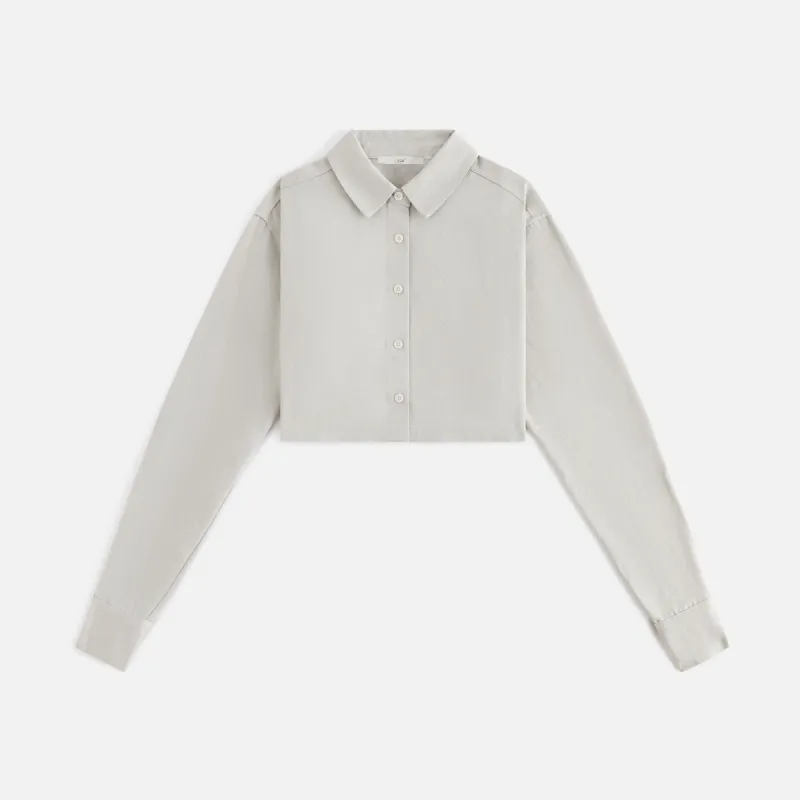 Kith Women Kylan Jacquard Faille Cropped Buttondown - Plaster sold by Kith