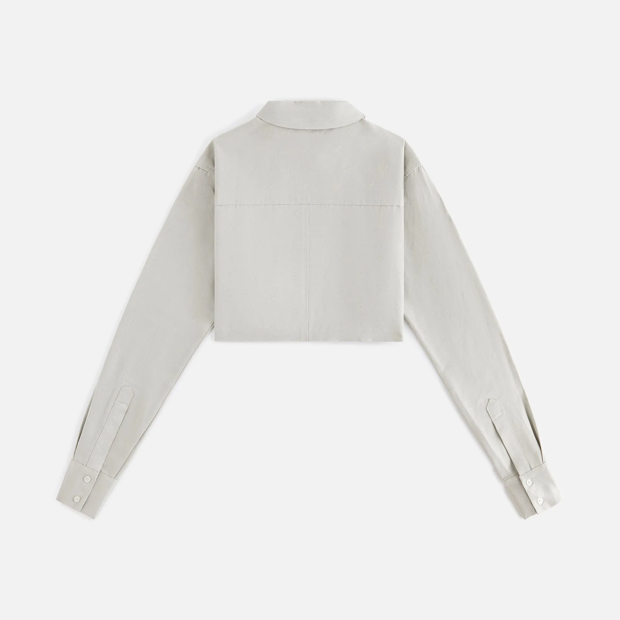 Kith Women Kylan Jacquard Faille Cropped Buttondown - Plaster sold by Kith product image thumbnail 3